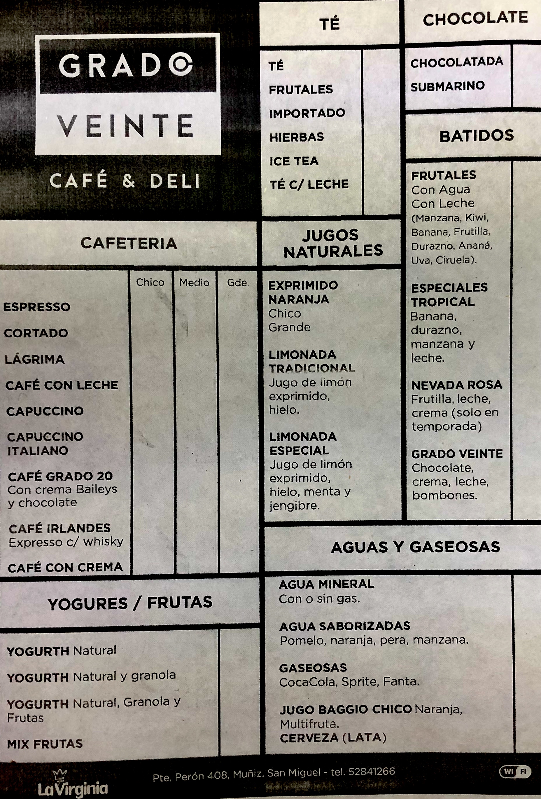 Carta de GRADO VEINTE — página 1